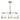 Lampara Dalia 3xe14 Blanco/oro Regx56x16 Cm