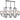 Lumina Deco Manhattan 8L lámpara de techo de suspensión lineal E27, Al. 78cm