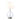 Lámpara de mesa Elstead Lighting (ORB-CLEAR-PN-WHT) Orb vidrio, acero, lino sintético E27