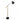 Pie Salon Biel 1xe27 Negro/haya 151x25x70 Cm Orientable 360º Y Articulable