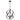 Lámpara colgante de exterior Quoizel Blacksmith 3L de acero, E14, diámetro 40 cm