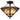 Lámpara de techo Quoizel Cambridge 2L, cristal Tiffany, E27, diámetro 40 cm