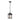 Lámpara colgante de exterior Quoizel Cedar Point 1L, aluminio negro, E27, altura 34 cm