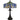Lámpara de mesa Quoizel Coba Light 3L Tiffany, acero, E27, altura 69 cm