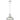 Lámpara colgante Quoizel Emery 1L de metal plateado, E27, diámetro 34 cm