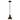 Lámpara colgante Quoizel Emery 1L metal, cristal E27, D 20cm