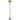 Lámpara de pie Quoizel Kami 1L, cristal Tiffany, metal, E27, altura 177 cm