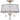 Lámpara de techo Quoizel Whitney 3L, organza, metal, E14, diámetro 40 cm