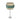 Sobremesa Alto Reyes 1xe27 Cromo/natural-verde 64x30x30 cm