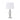Sobremesa Cebrano 1xe27 Cromo C/pant Blanca 30x30x55 Cm