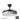 Ventilador Dc Moda 72w Negro/ola Gris 108d 3aspas 7200lm 3000k.4000k.6000k Remoto+memoria+temporizador